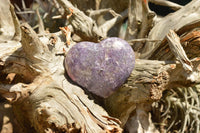 Polished Purple Lepidolite Mica Hearts  x 6 From Madagascar - TopRock