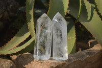 Polished Clear Quartz Crystal Points  x 6 From Madagascar