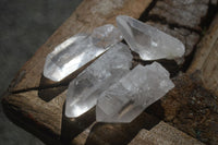 Natural Etched Clear Quartz Crystals  x 35 From Mpika, Zambia - Toprock Gemstones and Minerals 