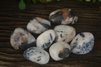 Polished Tourmalinated Quartz Free Forms  x 8 From Karibib, Namibia - TopRock