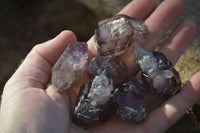 Natural Skeletal & Sceptre Smokey Amethyst Crystals  x 20 From Chiredzi, Zimbabwe