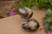 Polished Septaria Dragon's Eggs (Calcite & Aragonite) x 5 From Mahajanga, Madagascar - TopRock