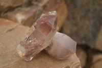 Natural Red Hematite Phantom Quartz Clusters  x 12 From Karoi, Zimbabwe - TopRock