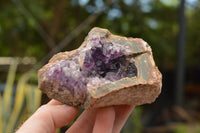 Natural Amethyst In Basalt Geode Specimens  x 4 From Zululand, South Africa - TopRock