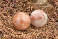 Polished Red Hematoid "Fire" Quartz Spheres  x 4 From Madagascar - TopRock