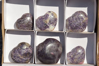 Polished Purple Lepidolite Mica Hearts  x 6 From Madagascar - TopRock