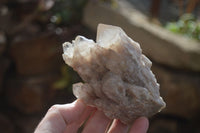 Natural Cascading White Phantom Smokey Quartz Clusters x 6 From Luena, Congo