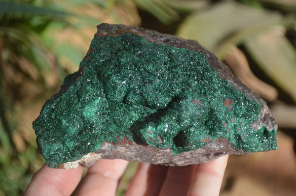 Natural Crystalline Malachite Specimens  x 2 From Congo