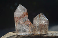 Polished Clear Quartz Crystals With Various Inclusions  x 6 From Madagascar - Toprock Gemstones and Minerals 