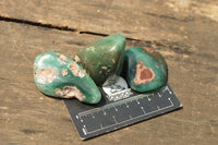 Polished Green Chrome / Emerald Chrysoprase Free Form Palm Stones   x 20 From Zimbabwe - TopRock