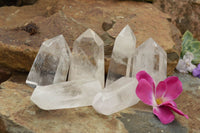 Polished Clear Quartz Crystal Points x 6 From Madagascar - TopRock