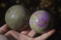 Polished Stichtite & Serpentine Spheres x 2 From Barberton, South Africa