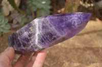 Polished Stunning Amethyst Points x 2 From Zambia