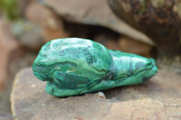 Polished Malachite Free Forms With Stunning Flower & Banding Patterns x 2 From Congo - TopRock