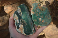 Polished One Side Polished Emerald Mtorolite Plates  x 6 From Zimbabwe