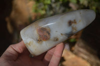 Polished Agate Standing Free Forms x 3 From Madagascar