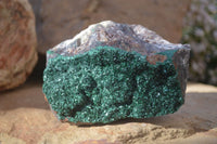 Natural Crystalline Malachite Specimens  x 2 From Congo