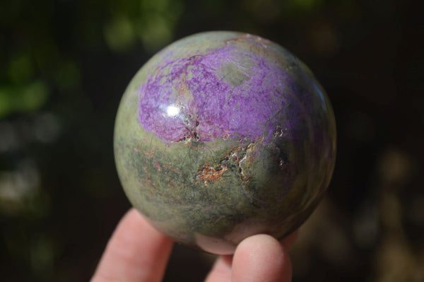 Polished Stichtite & Serpentine Spheres x 2 From Barberton, South Africa