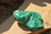 Polished Malachite Free Forms With Stunning Flower & Banding Patterns x 2 From Congo - TopRock