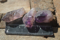 Natural Skeletal Smokey Amethyst Window Quartz Crystals  x 20 From Chiredzi, Zimbabwe - Toprock Gemstones and Minerals 