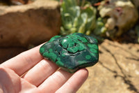 Polished Malachite Free Forms With Stunning Flower & Banding Patterns x 6 From Congo - TopRock