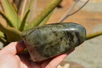 Polished Labradorite Standing Free Forms With Intense Blue & Gold Flash x 2 From Sakoany, Madagascar - TopRock