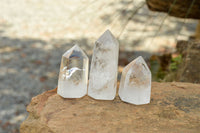 Polished Clear Quartz Crystal Points  x 12 From Madagascar - TopRock