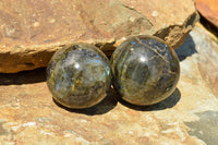 Polished Labradorite Spheres With Nice Subtle Flash x 7 From Tulear, Madagascar - TopRock