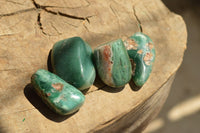 Polished Green Chrome / Emerald Chrysoprase Free Form Palm Stones   x 20 From Zimbabwe - TopRock