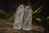 Polished Clear Quartz Crystal Points  x 6 From Madagascar