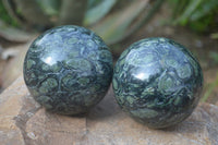 Polished Stromatolite / Kambamba Jasper Spheres  x 3 From Mahajanga, Madagascar - Toprock Gemstones and Minerals 