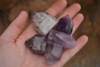 Polished Small Window Amethyst Crystals  x 12 From Madagascar - TopRock