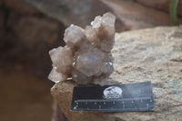 Natural Cascading Smokey Quartz Clusters x 2 From Luena, Congo