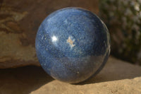 Polished Blue Lazulite Spheres  x 6 From Madagascar