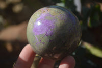 Polished Stichtite & Serpentine Spheres x 2 From Barberton, South Africa