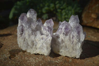 Natural Sugar Amethyst Clusters  x 12 From Solwezi, Zambia - Toprock Gemstones and Minerals 