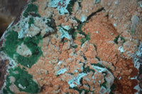 Natural Drusy Coated Chrysocolla & Malachite On Copper Dolomite x 2 From Likasi, Congo