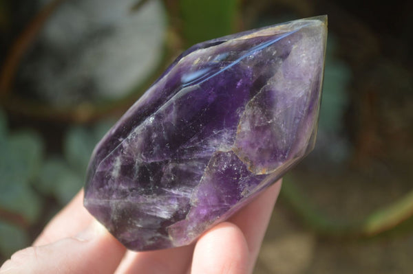 Polished Dark Purple Amethyst Points x 6 From Zambia