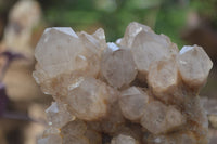 Natural Cascading Smokey Quartz Clusters x 2 From Luena, Congo