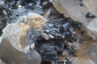 Natural Smokey Quartz Cluster With Schorl & Hyalite Opal x 1 From Erongo Mountains, Namibia