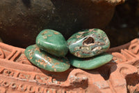 Polished Green Chrome / Emerald Chrysoprase Free Form Palm Stones   x 20 From Zimbabwe - TopRock