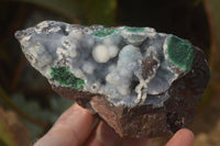 Natural Rare Ball Malachite On Drusy Quartz & Dolomite Matrix  x 3 From Kambove, Congo