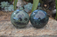 Polished Stromatolite / Kambamba Jasper Spheres  x 2 From Madagascar - Toprock Gemstones and Minerals 