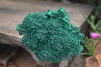 Natural Chatoyant Silky Malachite Specimens  x 2 From Congo - Toprock Gemstones and Minerals 