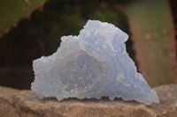 Natural Etched Blue Chalcedony Specimens  x 12 From Nsanje, Malawi