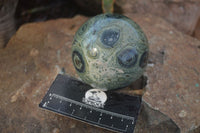 Polished Stromatolite / Kambamba Jasper Spheres  x 3 From Mahajanga, Madagascar - Toprock Gemstones and Minerals 