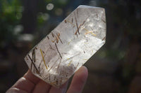 Polished  Rare Rutilated Quartz Points  x 2 From Madagascar