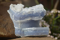 Natural Etched Blue Chalcedony Specimens  x 3 From Nsanje, Malawi