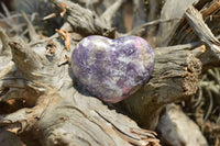 Polished Purple Lepidolite Mica Hearts  x 6 From Madagascar - TopRock