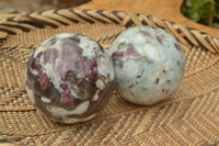 Polished Pink Tourmaline Rubellite Spheres x 3 From Ambatondrazaka, Madagascar - TopRock